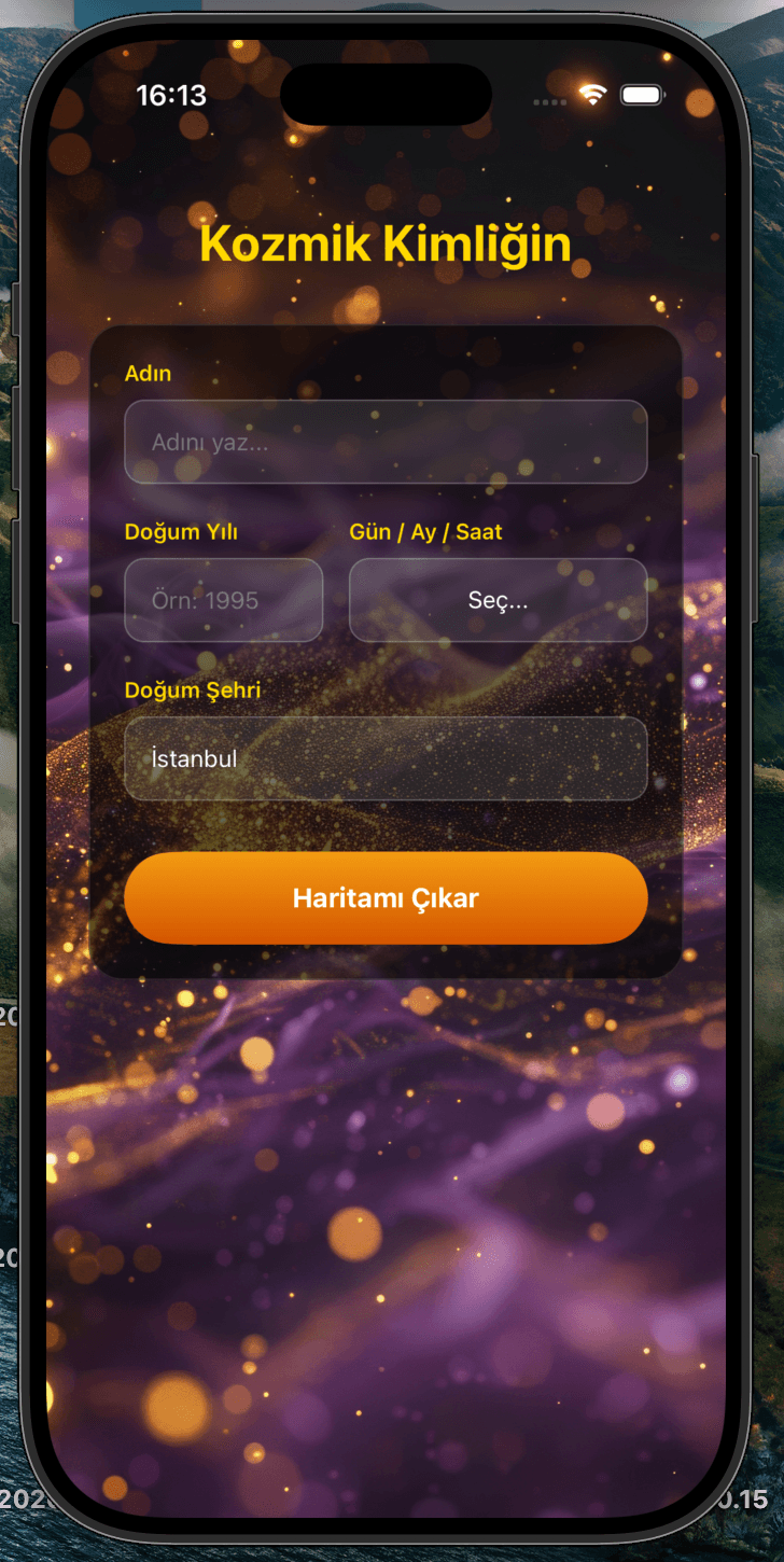 Harita kartı ekranı