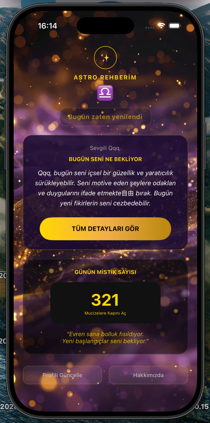 Durum Kartı ekranı